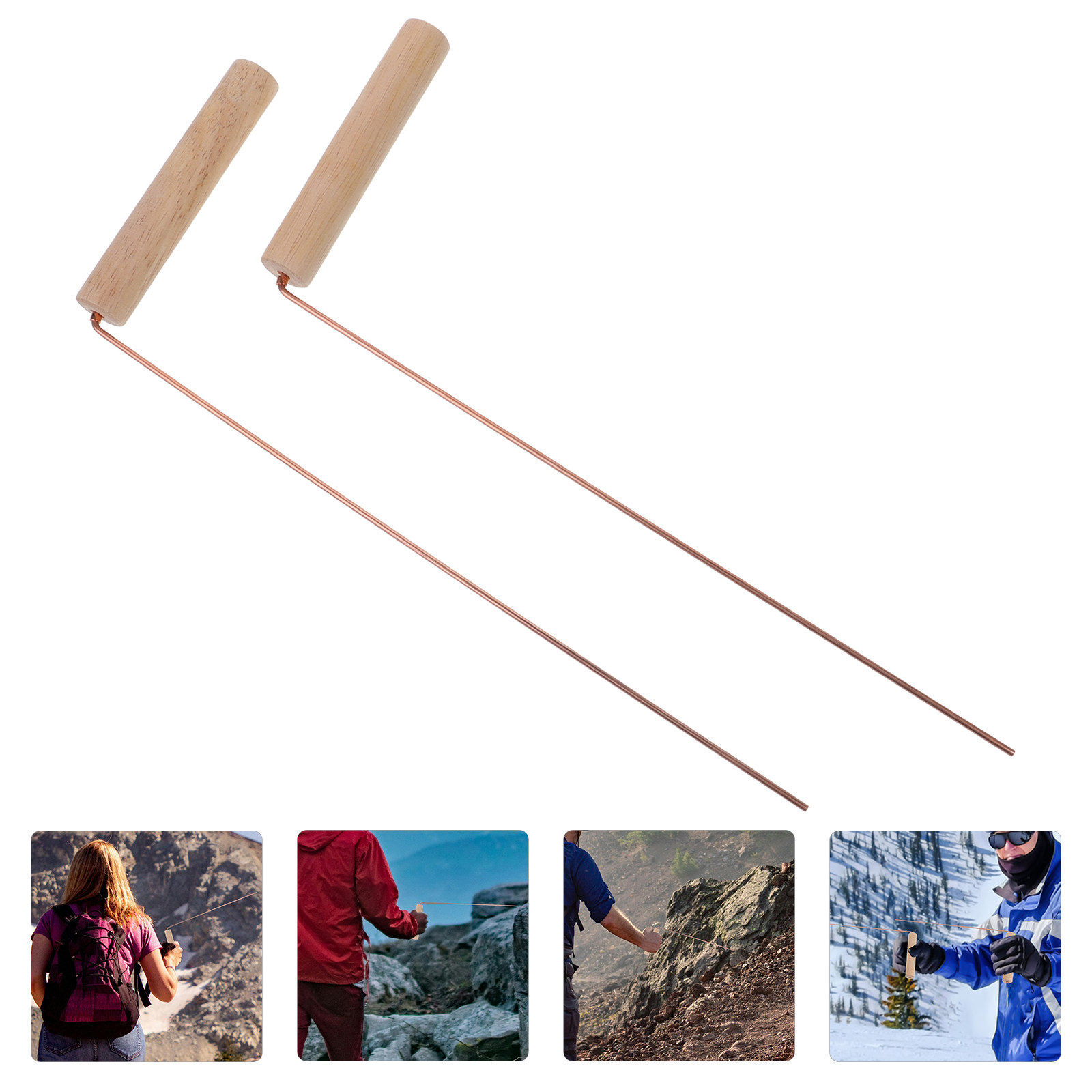 Hunting Outdoor Rug - 2Pcs Brass Divining Rods Rugged Lightweight