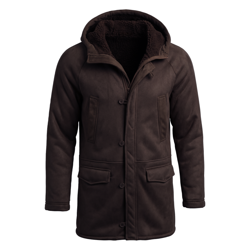 New Men's Faux Fur Lined Hoode - Hunting Outdoor Jacket 评论和价格