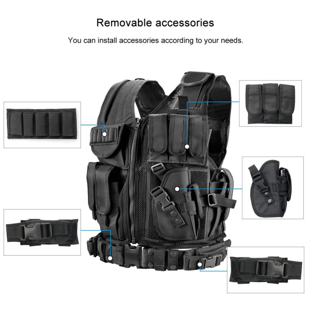 Adjustable Molle Tactical Vest - Hunting Outdoor Jacket 评论和价格