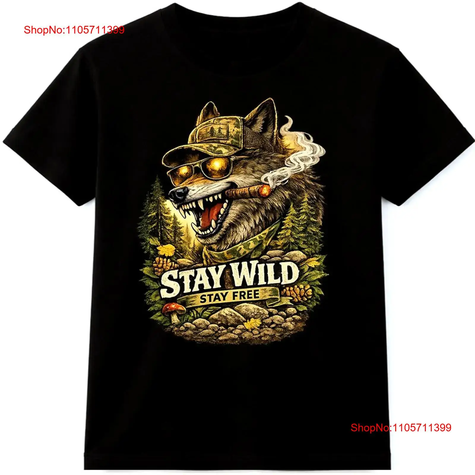 Wolf T Shirt Stay Wild Free Ou - Wildman Hunting & Outdoor Nelspruit 评论和价格