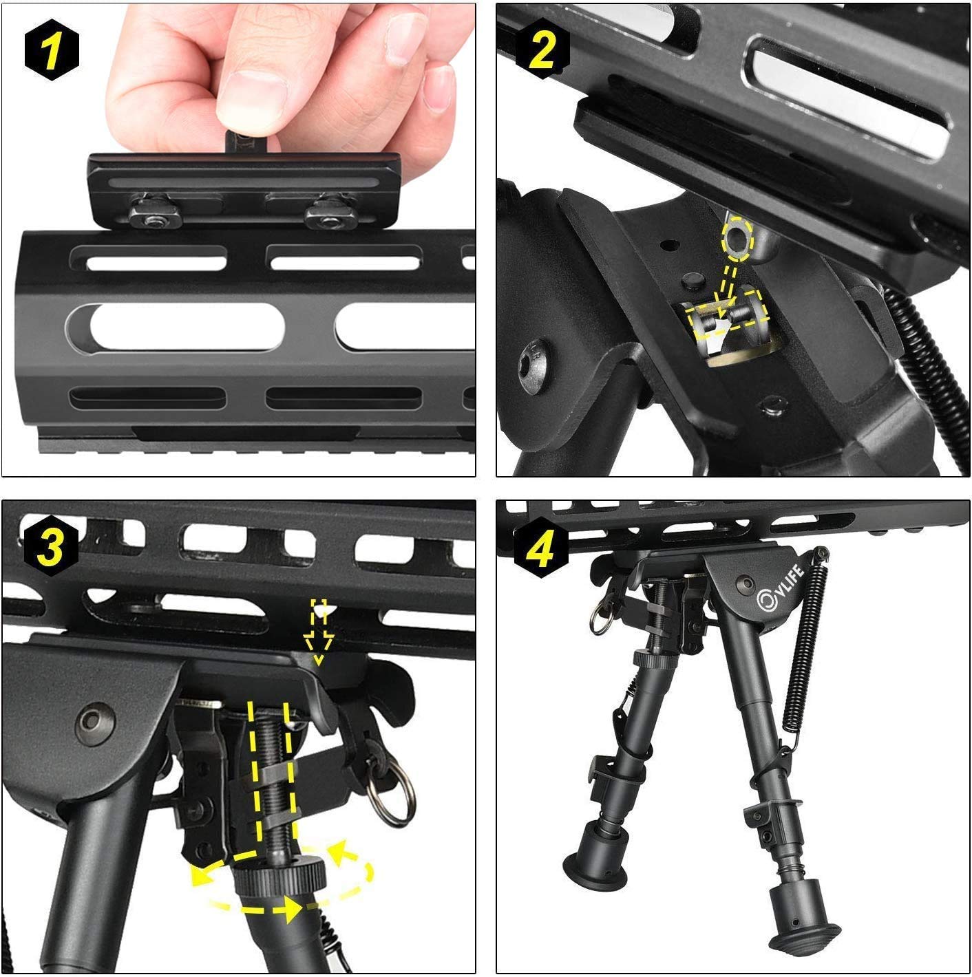 WildSky M-lok Mount Picatinny  - Bipod Rifle Mount 评论和价格