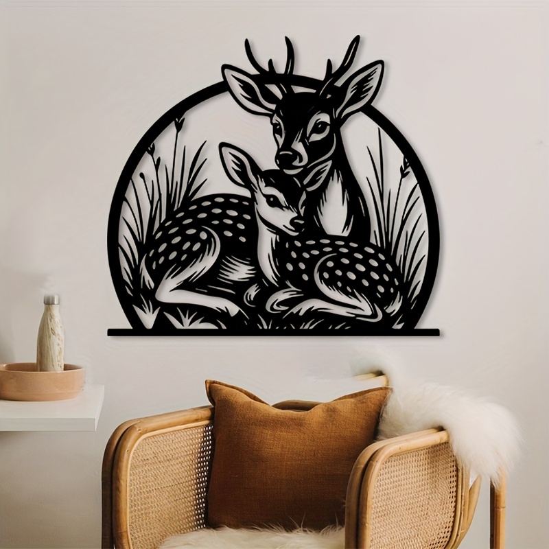 Brand Rustic Iron Deer Wall Ar - Outdoor Hunting Gifts 评论和价格