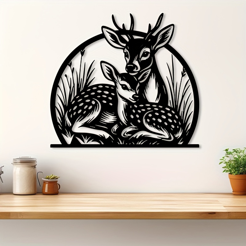 Brand Rustic Iron Deer Wall Ar - Outdoor Hunting Gifts 评论和价格