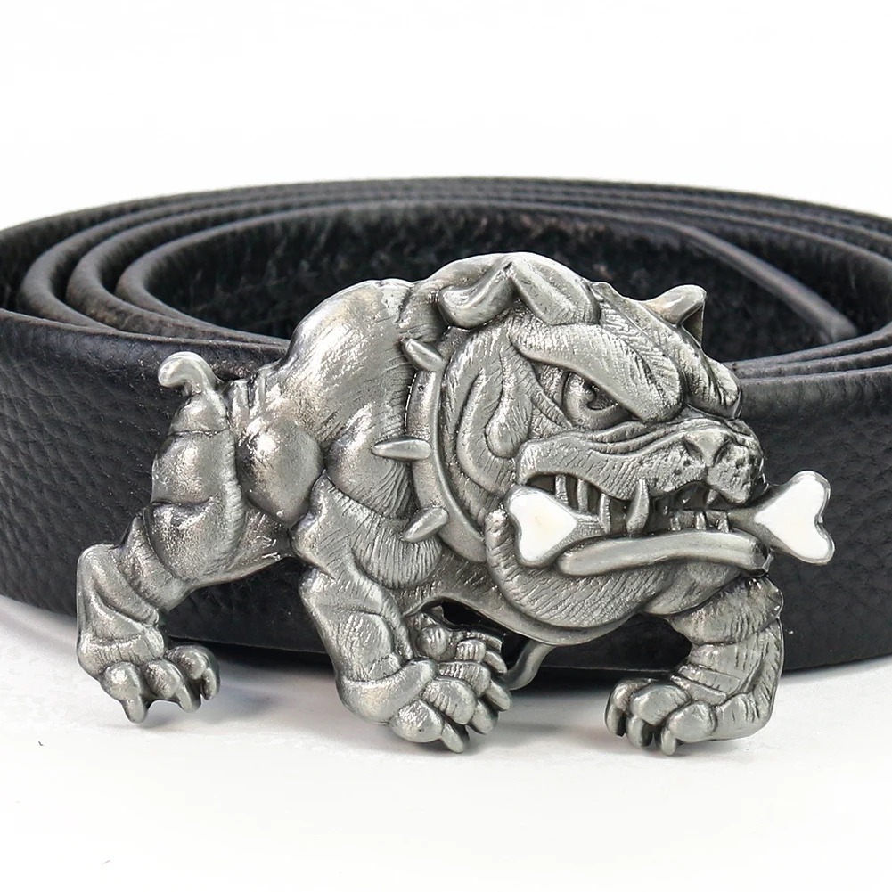 Pit Bull Dog Fangs Belt Buckle - Outdoor Hunting Gifts 评论和价格